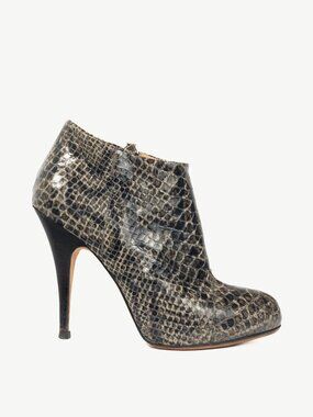 Giuseppe Zanotti Viv 100 Cenere Python Booties